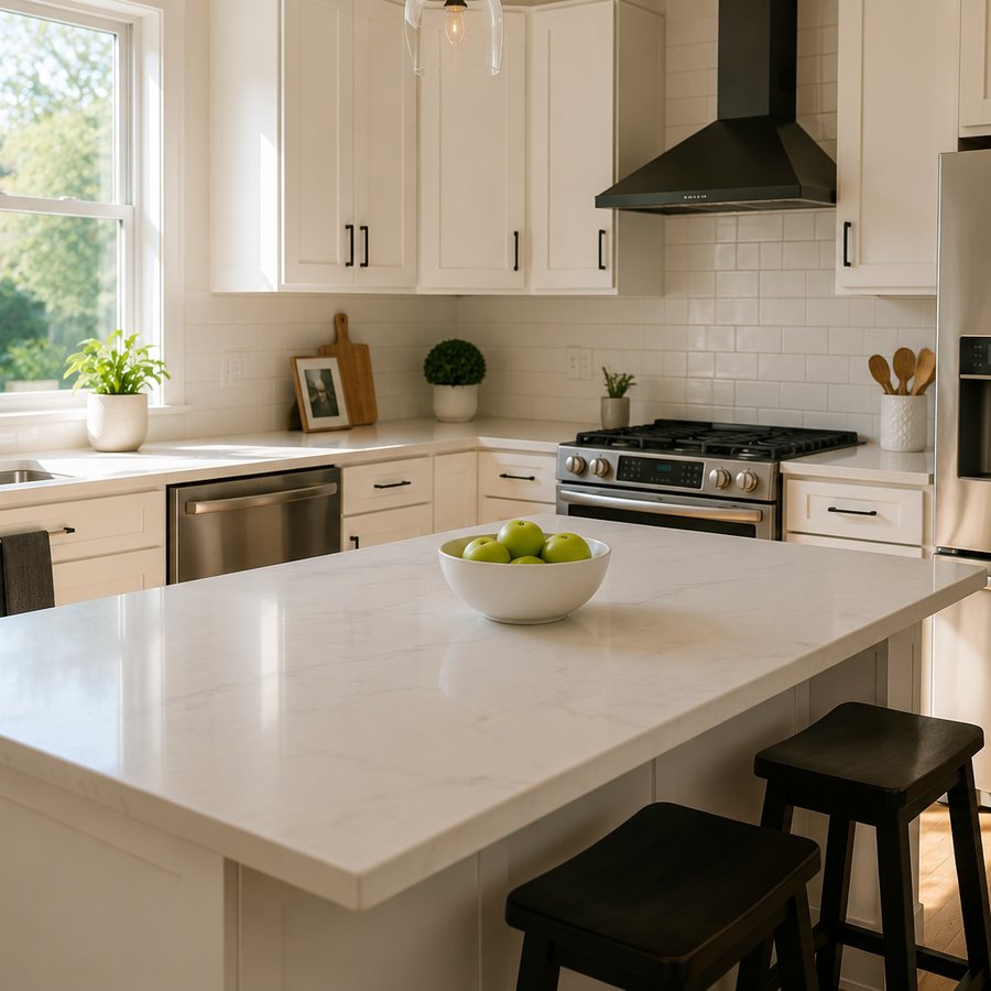 Kitchen after hoarding cleanup